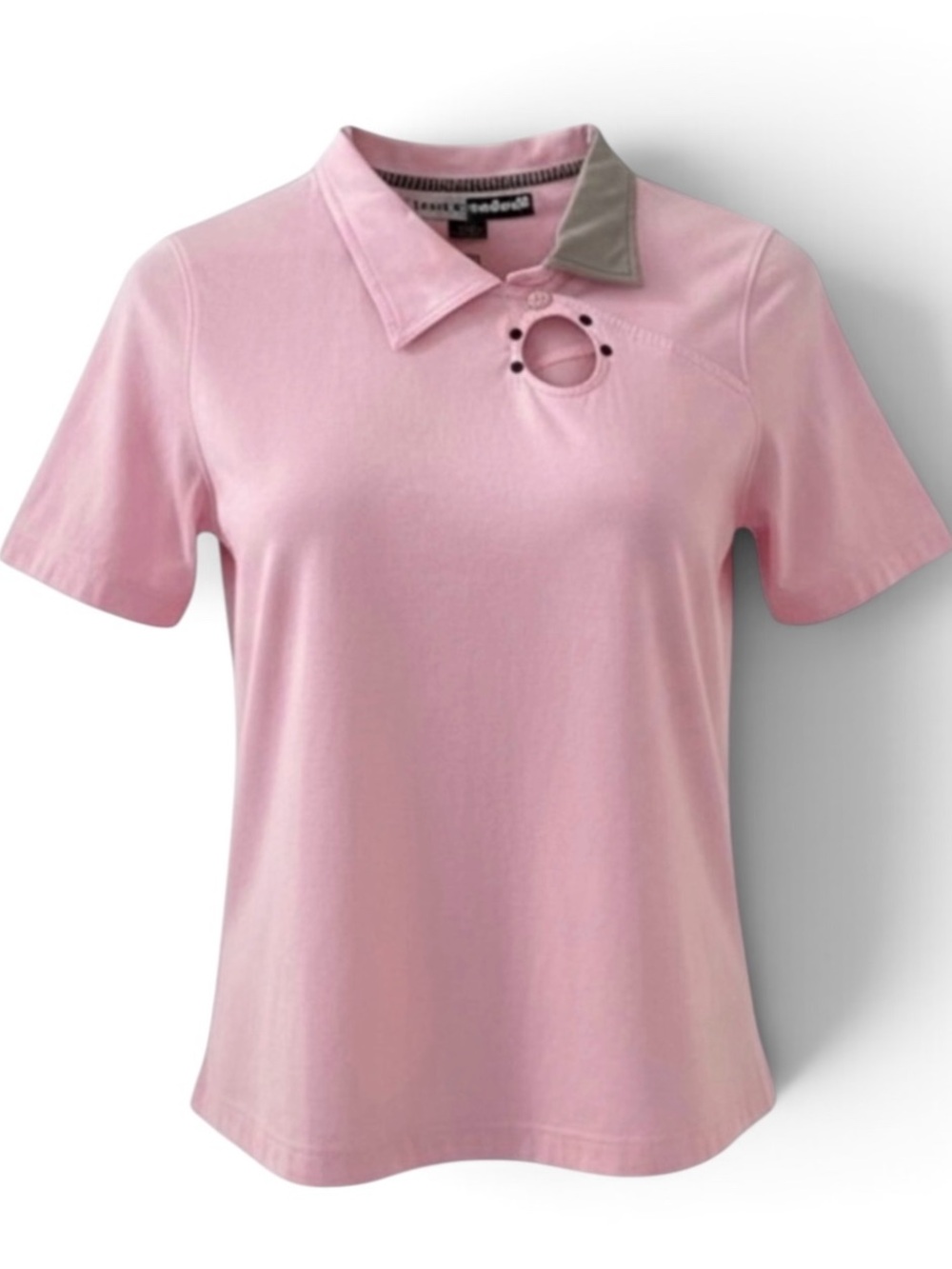 Jamie Sadock Light Pink Short Sleeve Polo Shirt Size Small